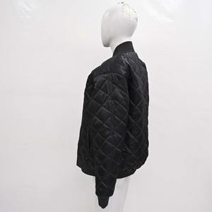 OEM Winter <b>Women's</b> Bomber Baseball <b>Jacket</b> Cotton Screen Printed <b>Leather</b> Sleeves Crop Top Coats Men's <b>Vintage</b> Cotton <b>Jacket</b> - Product Image 2