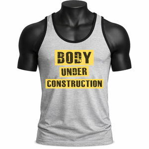 Débardeur de sport imprimé pour homme, sans manches, en mélange de coton, pour l'entraînement, vente en gros - Product Image 1