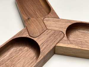 Plateau de service en bois de cendre/acacia de service raisonnable/assiette de nourriture en bois de vente chaude du meilleur fournisseur en Inde 2025 - Product Image 4