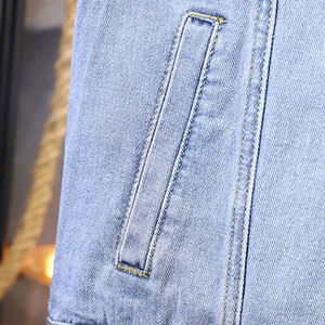 Chaleco vaquero de la mejor calidad para hombre, Chaleco Ajustado con botones y cuello vuelto, ropa informal sin mangas, chaleco vaquero para hombre con 4 bolsillos - Product Image 2