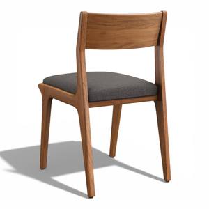 Chaise de salle à manger en teck massif de style moderne du milieu du siècle avec coussin de siège en tissu rembourré pour restaurant et salle à manger à domicile - Product Image 3