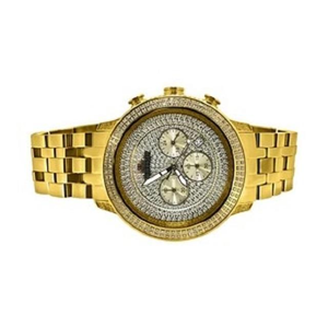 Reloj de Cuarzo con Diamantes Moissanite Antiguos para Hombre, Correa de Acero Inoxidable, Diseño Elegante y Duradero, Funcionalidad de Cronometraje de Precisión - Product Image 1