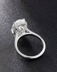 11x9mm Oval Cut CZ Engagement Ring | Solitaire Wedding Ring Women | 925 Sterling Silver Band Bridal Promise Anniversary <b>Jewelry</b> - Product Image 3