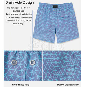 Pantalones Cortos de Playa para Hombre, Estilo Urbano, Poliéster, Cintura Media, Diseño Sólido, Transpirables, Secado Rápido, Precio Bajo, Hechos en Pakistán - Product Image 5