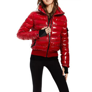 Veste d'hiver brillante et élégante pour femme, coupe-vent respirante et écologique, avec fermeture éclair frontale, couleurs personnalisables, haute qualité - Product Image 6