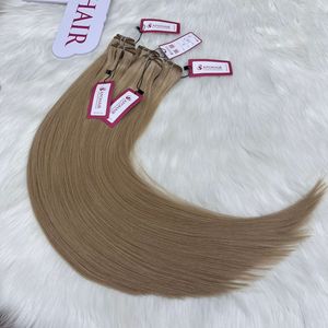 Extensions de cheveux vierges vietnamiens de haute qualité, 24 pouces, couleur fraîche, double trame, lisses, tissage de cheveux à double trame - Product Image 5