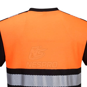 Camiseta de trabajo de secado rápido de poliéster 100% de alta visibilidad al mejor precio, gran oferta personalizada, ropa de trabajo OEM de varios tamaños de seguridad - Product Image 6