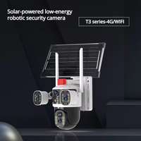 Caméra de sécurité solaire 4G, caméra IP, carte SIM, application cloud, vision panoramique à 360°, vision nocturne, étanche, audio bidirectionnel, caméra de sécurité extérieure