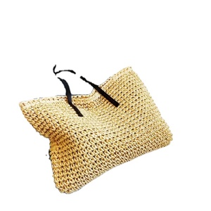 Sac fourre-tout en paille tressée de qualité supérieure pour femme, sac de plage en crochet macramé, directement du fournisseur indien - Product Image 1