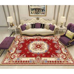 Tapis moderne en velours cristal géométrique, grand tapis sur mesure avec base antidérapante à pois pour salle à manger et chambre à coucher - Product Image 6