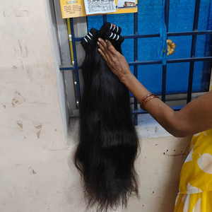 Vrac vierge indienne couleur naturelle cheveux bruts femmes noires tressage tissage traitement chimique aucun machine de cheveux humains double trame - Product Image 1