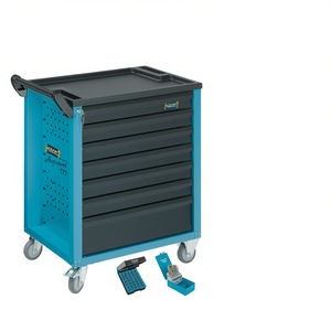 Carro de Herramientas Auxiliar Hazet con 7 Cajones y 217 Piezas Surtidas, Juego de Herramientas Premium con Fuente de Alimentación Manual en Estuche Rígido - Product Image 3