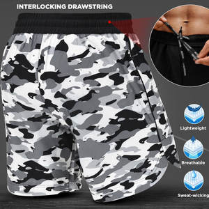 กางเกงขาสั้น MMA แบบใส่สบายสำหรับผู้ชายออกแบบมาเพื่อการฝึกและออกกำลังกายกางเกงฝึกซ้อมพร้อมแผ่นเสริม - Product Image 3