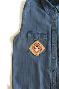 Nouvelle couleur mélangée carré cristal Applique embellissement perlé tissu Motifs vêtements brodés faire inde vêtements artisanat - Product Image 6