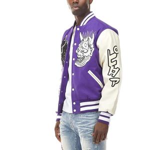 Veste universitaire d'hiver personnalisée chaude en cuir de haute qualité Letterman Baseball Design nouvelle mode toile avec broderie - Product Image 3