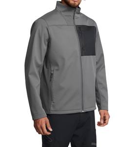 Chaqueta personalizada para hombre, 100% poliéster, carcasa blanda, cremallera completa, cortavientos impermeable para deportes, correr, chaqueta reversible para hombre - Product Image 5