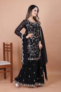 ชุดเดรสปักลายแบบทึบงานปัก (ผ่านการอนุมัติจาก liva) kurti kneelength ส่งออกสามารถซักได้ - Product Image 5