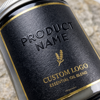 Autocollants personnalisés avec logo, étiquettes imperméables pour bougies, autocollants en papier texturé pour pots de bougies en cire de soja, étiquettes adhésives de luxe, impression