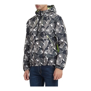 Custom Sublimation Waterproof Rain <b>Jacket</b> Polyester Nylon High Quality Full Zip Softshell <b>Track</b> Windbreaker <b>Jacket</b> <b>Men</b> - Product Image 2