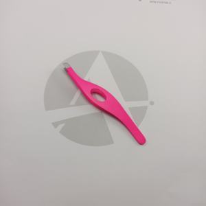 Pinzas Profesionales para Cejas de Acero Inoxidable con Punta Inclinada y Recubrimiento Rosa, Herramientas de Belleza para Maquillaje y Depilación de Cejas - Product Image 4