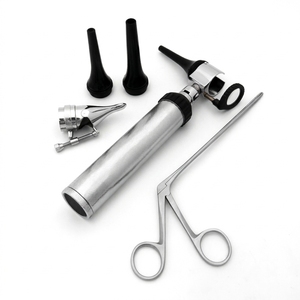 Meilleurs ensembles d'otoscopes vétérinaires en acier inoxydable, ensemble d'examen des oreilles vétérinaire avec embout alligator Hartman, approuvé CE ISO 13485 - Product Image 1