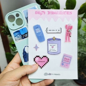 Feuille d'autocollants en époxy personnalisés avec divers designs imprimés, autocollants en dôme avec logo personnalisé pour ordinateur portable, coque de téléphone - Product Image 1