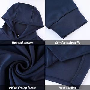 Sweat à capuche d'automne pour hommes en mélange de polyester de coton épais de haute qualité impression numérique sweat à la mode en tissu épais ample - Product Image 5