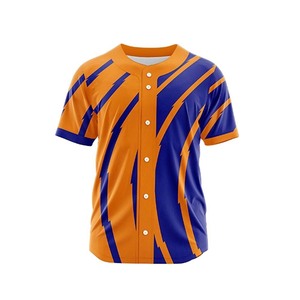Maillot de baseball personnalisé de haute qualité à prix de gros avec logo, design à blocs de couleur et bandes sur tout le corps pour les vêtements d'équipe - Product Image 6