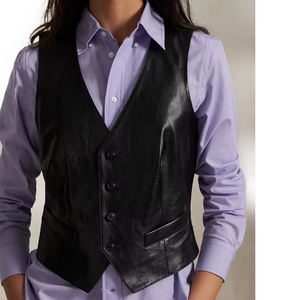 Nouveau gilet de motard élégant pour femmes pour moto de rue, gilet en cuir pour moto, protection du corps, course à moto, nouvelle mode d'automne - Product Image 4