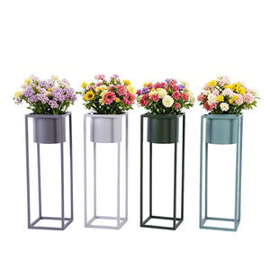 Maceta funcional de metal galvanizado, adecuada para plantar en interiores, exteriores y balcones, que ofrece una gran resistencia a largo plazo. - Product Image 1