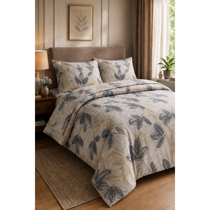 Luxury Black <b>Leaf</b> Pattern Double Duvet Cover Set 4pcs King Size <b>Bedding</b> Blankets Woven Techniques for Home Use Christmas - Product Image 1