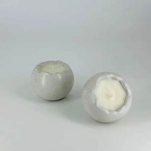 Pot de bougie en béton de forme et de conception de couleur personnalisée Vintage Old Look pour les festivals de fête d'anniversaire de Noël et autres événements - Product Image 2