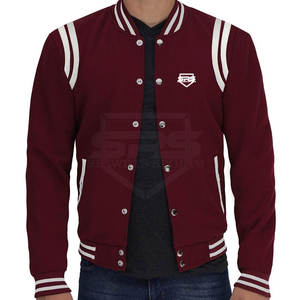 Veste d'hiver pour hommes grande taille en vente en ligne pour l'extérieur col montant veste Letterman pour hommes vente en gros - Product Image 1