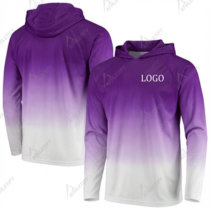 Sudadera con Capucha UPF 50 para Hombre, Cómoda, con Logotipo Frontal, Manga Larga, Ligera, Camisa de Pesca para Pescadores y Actividades al Aire Libre - Product Image 1