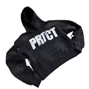 เสื้อฮู้ดกันหนาวสำหรับผู้ชายสีดำเสื้อฮู้ดแฟชั่นใหม่ - Product Image 5