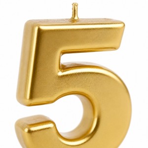 Gold Number Candles 0 1 2 3 4 5 6 7 8 9 Birthday Cake Candles Party Supplies Wholesale Bulk - Product Image 2