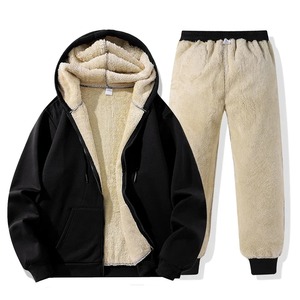 Chándal para correr de lana de poliéster/algodón de alta calidad para hombre 2025, pantalón de chándal transpirable con cintura elástica, bolsillos de carga de patrón sólido - Product Image 5