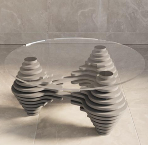 Mesa de centro paramétrica de lujo moderna, características lavables ligeras extraíbles, diseño de vidrio único para la decoración del hotel de la oficina en casa - Product Image 5