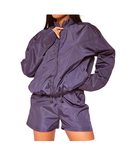Ensemble de shorts en nylon imperméable sur mesure de haute qualité pour femmes, vêtements de sport, coupe-vent, ensemble imperméable pour femmes 2026 - Product Image 1
