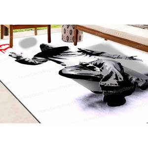 Alfombra con estampado de grafiti Love Banksy, decoración de oficina antideslizante, alfombra tipo tapiz - Product Image 2