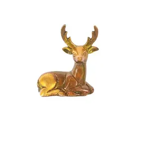 铸铝桌面鹿雕像室内装饰动物雕塑桌子中心鹿雕像