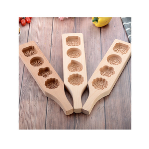 Mooncake de madera Molde hecho a mano Galleta Molde de chocolate con varios diseños - Product Image 3