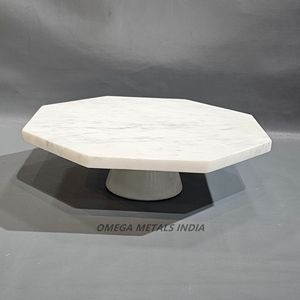 Soporte de pastel de mármol blanco de lujo, diseño de forma octogonal para exhibición de postres, bocadillos de queso, galletas, cupcakes y Decoración elegante para el hogar - Product Image 2