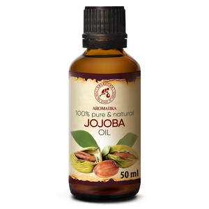 Huile de jojoba pure naturelle pressée à froid, huile de support 50 ml pour les soins de la peau, le massage et les soins capillaires - Product Image 1