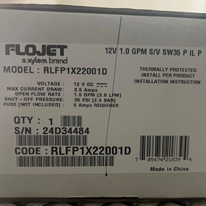 RLFP1X22001D ชิ้นส่วนปั๊มน้ำสำหรับเครื่องจักรก่อสร้างจาก Flojet - Product Image 1