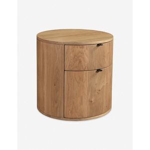 ไม้สักโมเดิร์น Minimalist เฟอร์นิเจอร์ห้องนอนข้างเตียงโต๊ะข้างเตียงทําจากไม้ - Product Image 1