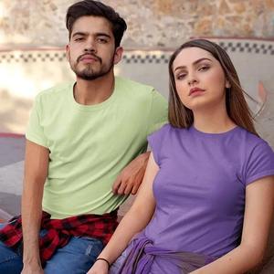 Camisetas de algodón informales directas de fábrica para hombre 100% poliéster 200 gramos peso de tela diseño sólido con patrón - Product Image 2
