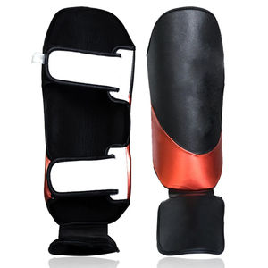 Espinillera de Cuero Real para Hombre y Mujer, Protector de Espinillera de Cuero Real, Ligero y Duradero, Entrenamiento de MMA, Kickboxing, Material Impermeable de PU EVA para Adultos - Product Image 4