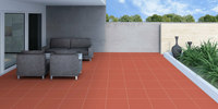 Carreaux de sol en terre cuite rouge rustique en céramique de haute qualité pour l'extérieur