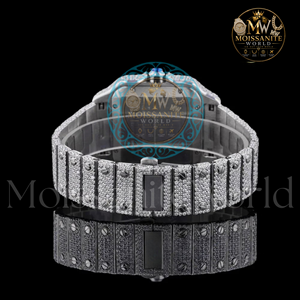 Nouvelle montre mécanique à remontage automatique pour homme, design diamant moissanite, luxe, entièrement sertie de diamants, acier inoxydable, étanche 5ATM - Product Image 3